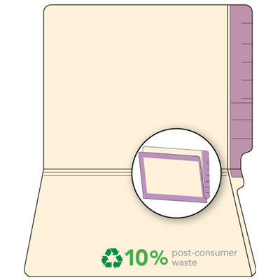 11PT Manila with Violet Border 9-1/2